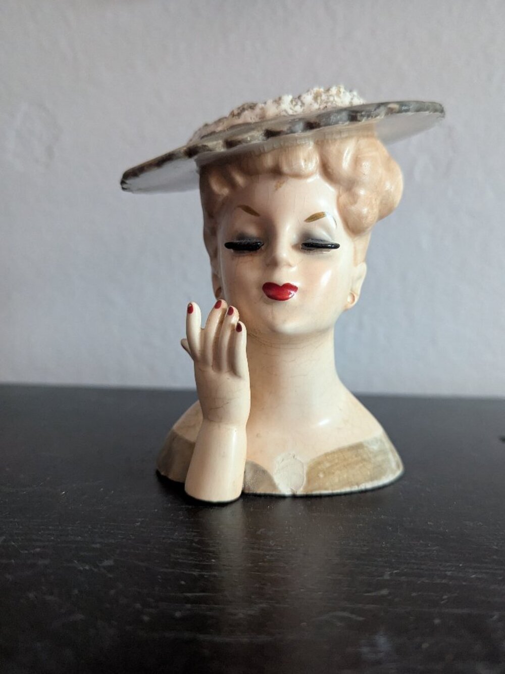 Vintage Napco Lady Head Planter Vase 1958 C3343